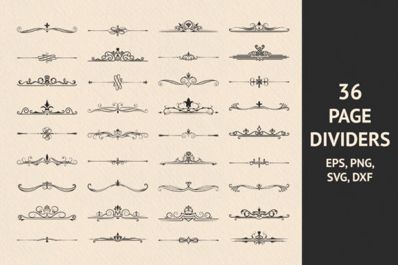 36 Page Dividers and Borders for Creative Design Projects