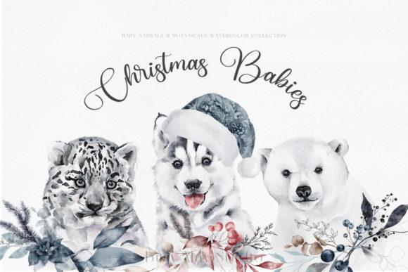 Christmas Baby Animals Penguin Seal PNG: A Festive Design Asset