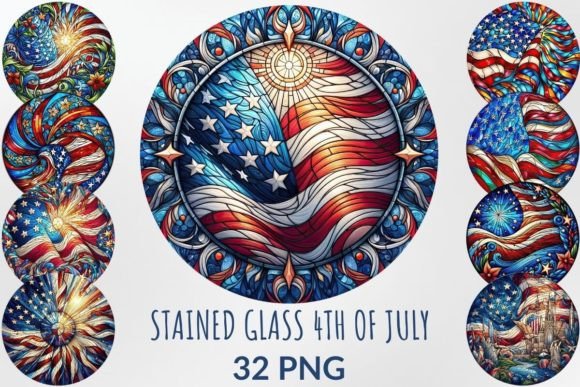 Crafting Patriotic Masterpieces with Stained Glass 4th of July Sublimation