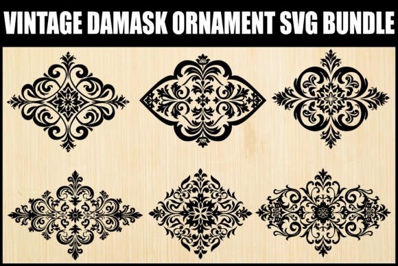 Elegant Design with Vintage Damask Ornament SVG Bundle