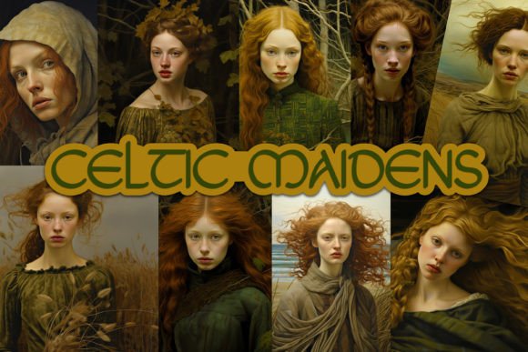 Enchanting Celtic Maiden Folklore Art Style for Your Projects