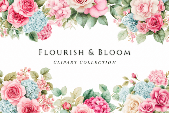 Flourish & Bloom Flower Clipart: Elevate Your Creative Projects