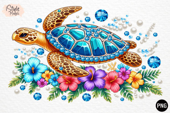 Rhinestone Sea Turtle Summer PNG: A Deep Dive into Luxury Beach Design