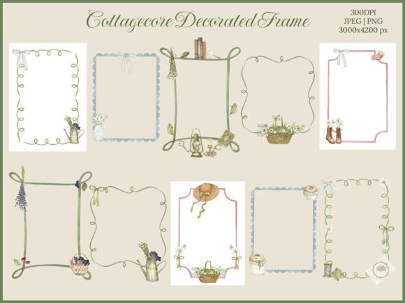 Watercolor Cottagecore Decorated Frames: A Design Guide